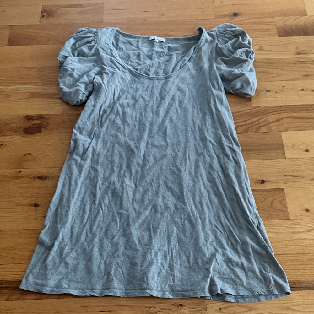 Gray Puff Sleeve dress